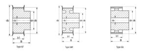 Abbildung - 6f 6wf 6a - HTD 8M Zahnscheiben - NK Technics